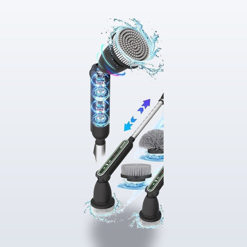 Electric spin scrubber brush head detail