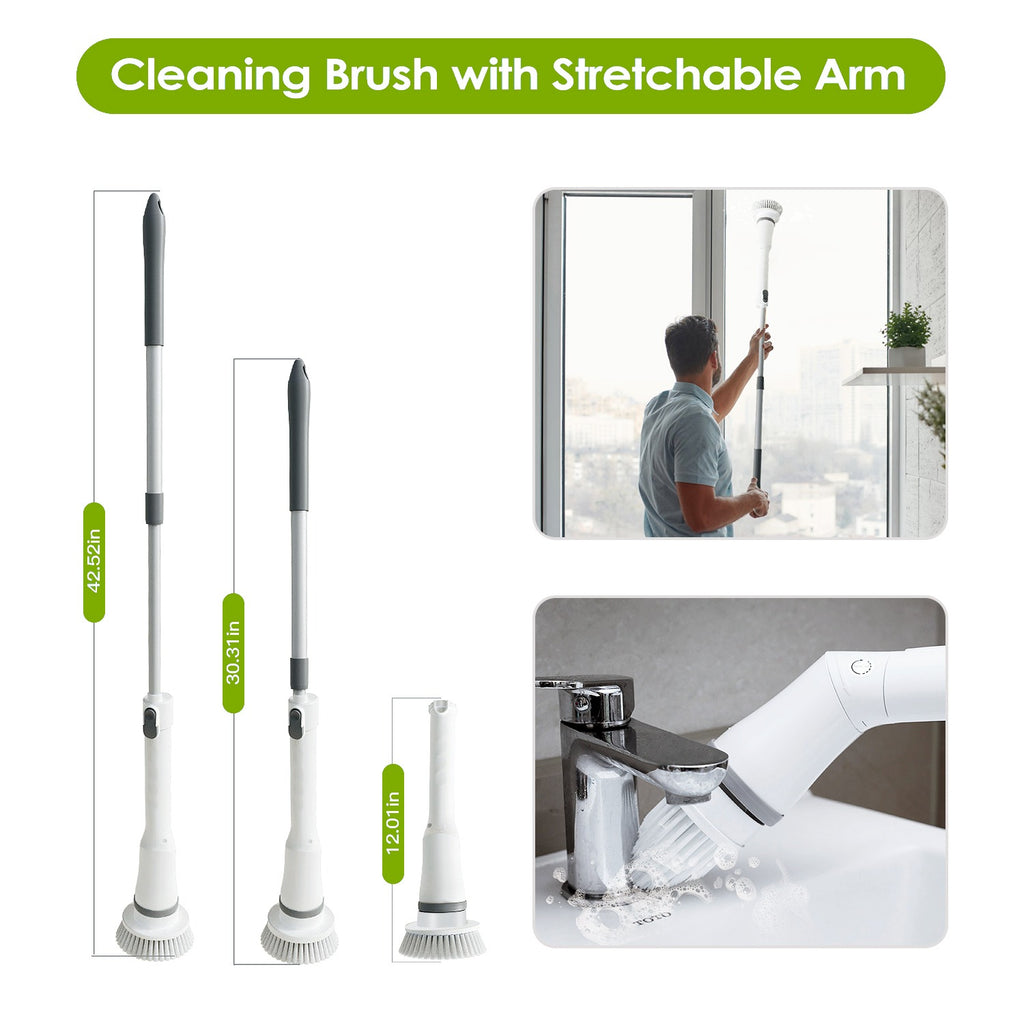 Stretchable telescopic arm — three lengths for high and low reach