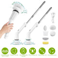 Snagly Electric Spin Scrubber full kit — telescopic handle, 6 brush heads, charging cable